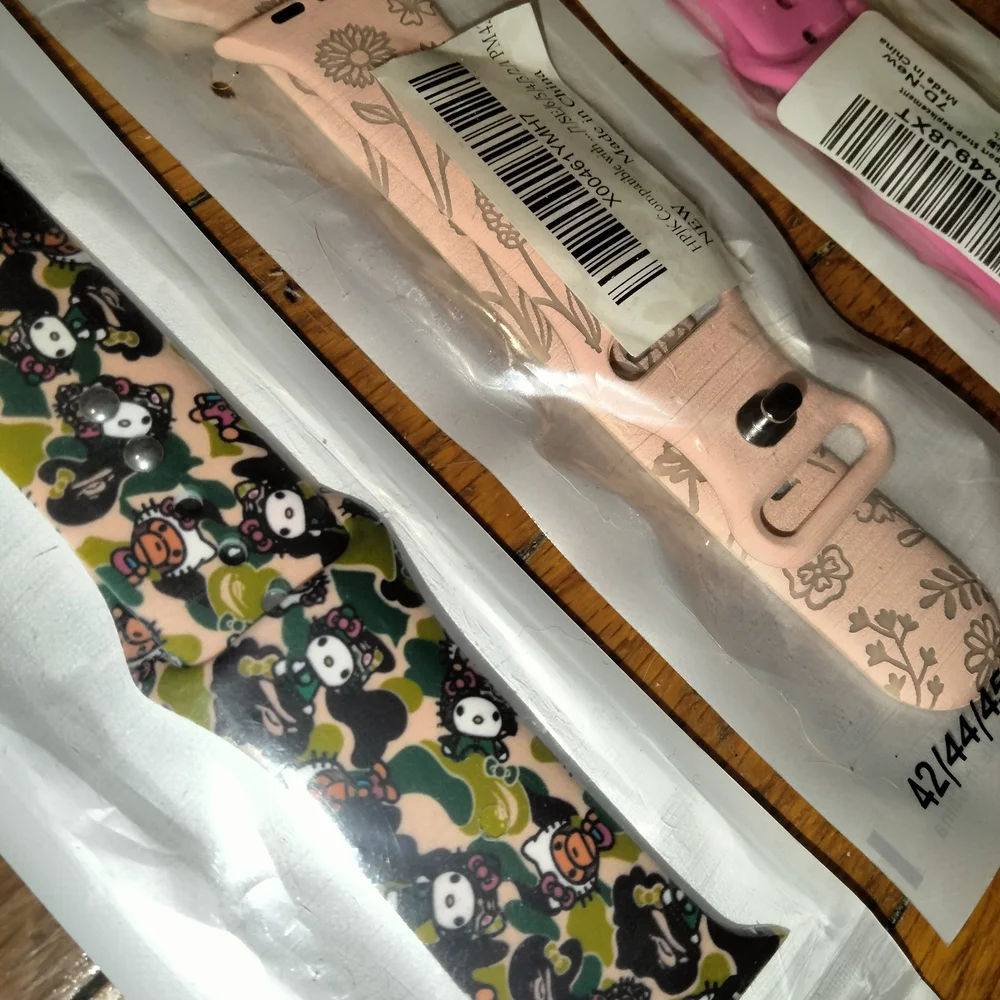 Hello Kitty Halloween, Floral and Solid Pink Apple Watch Bands